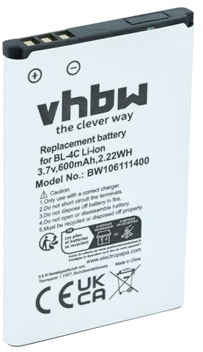 vhbw Akku kompatibel mit TipTel Ergophone 6220 | 6122, 6224, 6021, 6222, 6120 Handy Smartphone Telefon (600 mAh, 3,7 V, Li-Ion)