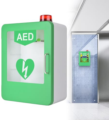 AED-Wandhalterung für tragbare Schränke Automatischer Schließfach für externe Defibrillatoren Defibrillator-Erste-Hilfe-Set für die Krankenpflege zu Hause und im Büro