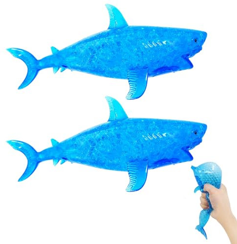 Tier Spielzeug Weiches Squeeze Stressabbau Toys, Anti Stress Spielzeug für Erwachsene und Kinder, Spielzeug Squeeze Spielzeug Squishy Squeeze, Stress Spielzeug Party Geburtstag Geschenke (Hai,2)