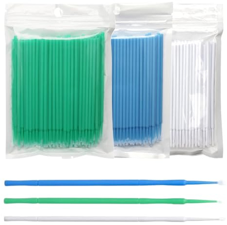 XKSOCT 300 Pcs TWINFALCONS Lacktupfer Auto Set Lack Tupfer Lackpinsel zum Exakten Retuschieren von Kleinen Lackschlägen und Steinschläge Lack Pinsel Fein in eine Kunststoffbox