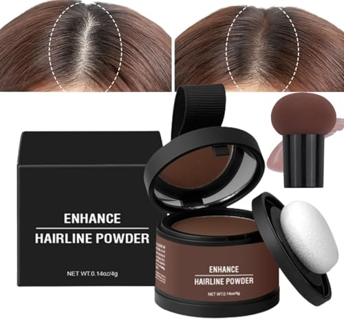 Waverlo Magic Root Cover Up, Waverly Magic Root Cover Up, poudre d'ombre pour la racine des cheveux Maycheer, poudre pour la racine des cheveux 14 couleurs avec miroir (# 13 Marron moyen)