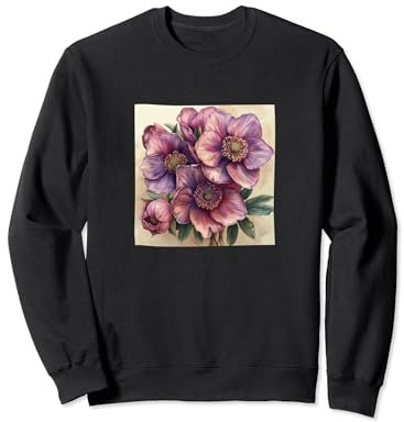 Hellebore Bouquet floral Couleurs pastel Graphique Sweatshirt