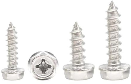 20 Stück Kreuz-Außensechskant-Flansch-Blechschraube, Edelstahl, Sechskant-Kopf, Kreuzschlitzschraube, 20 Stück, M6x40