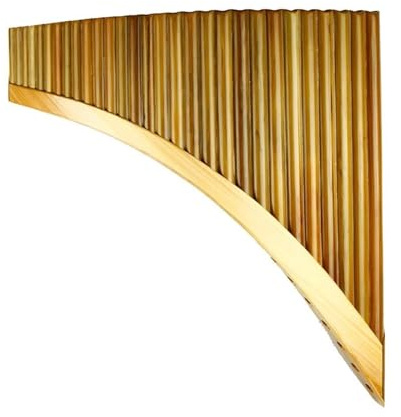 Panflöte aus Bambus 29 Pfeifen G-Tonart Panflöte Traditionelles Holzblasinstrument Bambus Handgemachte Panflöte Mit Tasche(29-left-Log)
