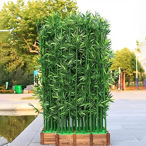 LYDZT Árbol de bambú Artificial para Suelo de jardín, Separador de ambientes Comercial para el hogar con Base de Madera, Plantas de simulación realistas, Adornos para Exteriores e Interiores para
