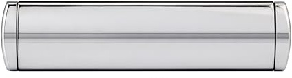 IRONWORX® Enigma Chrome 12 Metal Sleeved Letterbox, Weatherproof | 259x48mm opening, 275mm centres, uPVC, composite & wooden doors, heavy sprung, easy to fit, 180° opening, front door