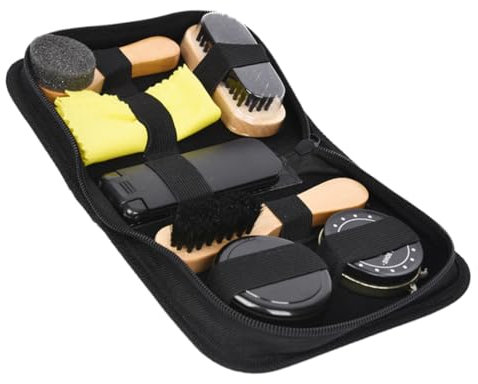 COSMEVIVI 8stücke Schuhbürsten-Set Mit Schuhcreme Reinigungsbürsten Und Polierwerkzeugen Tragbar Für Schuhreinigung Und Politur Geeignet Für Männer Und Frauen