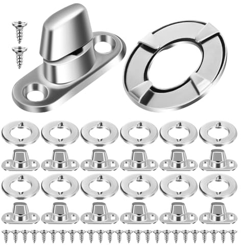 HOMSFOU 20ensembles Fixations à Verrouillage Rotatif Inoxydable Pour Bâches Œillets Et Tournants Installation Facile Et Durable Pour Yachts Et Bateaux