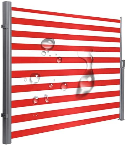 Toldo Lateral retráctil contra la Pared, toldo de Pantalla Lateral Plegable for Patio, protección Solar, Resistente al Viento y a los Rayos UV, Valla de privacidad(F,51x236in/130x600cm)