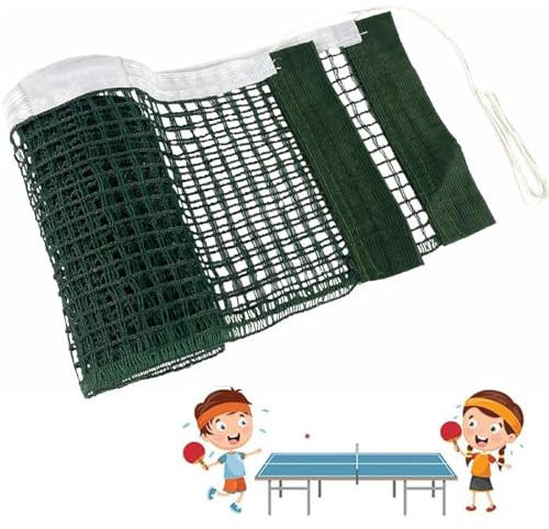 DWFEYOI Grün Tischtennisnetz, Tragbares Tischtennisnetz, Tragbares Tischtennisnetz, Tischtennisnetz für jeden Tisch, Nylon Tischtennis Ersatznetz, tragbares Ping Pong Netz für Outdoor & Indoor