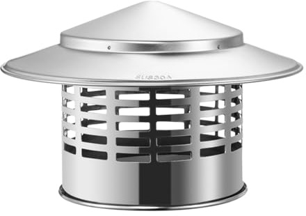 Cappello Uscita Fumi Antipioggia Base Tonda, Cappello In Acciaio Inox Per Camino, Comignolo Antivento Antipioggia Può Anche Tenere Fuori La Pioggia, Gli Insetti E Gli Uccelli(200mm (7.87 in))