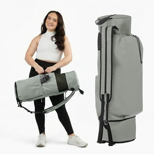 MAGNILAY Yoga Mat Bag - for Women and Men, Yoga Mat Carrier, Fits Mats Blocks and Accessories for Workouts, (33”L x 9” Diameter)