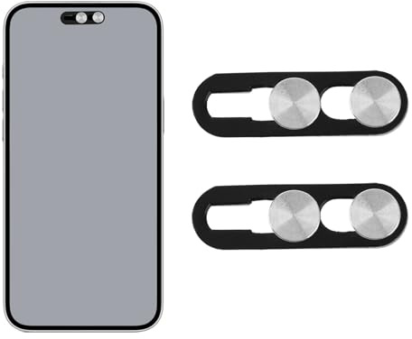 2pcs Front Camera Covers, Durable Front Camera Cover Protector Practical iPhone Accessories Compatible with iPhone 16 Series/15 Series/14 Pro/14 Pro Max