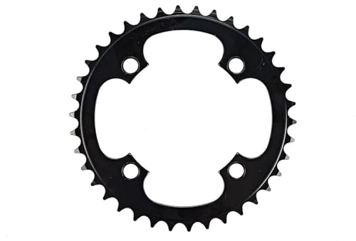 Generisch Single Kettenblatt Zahnkranz Ritzel 38 Zähne 4 Loch LK 104mm Schwarz Stahl