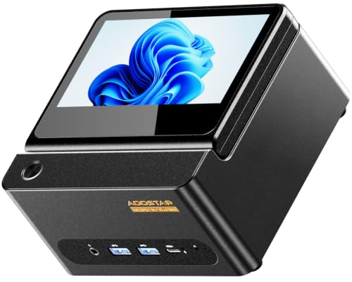 Mini PC AOOSTAR G-FLIP H255, AMD Ryzen 7 H255 (8 núcleos/16 hilos, hasta 4,7 GHz), mini PC para juegos con 24 GB de RAM DDR5, SSD PCIe 4.0 de 1 TB, mini ordenador de sobremesa con WiFi 6 y doble LAN d