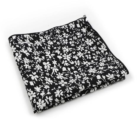SDIUAKBV Herrkostym väska klassisk bomullsduk för män, 24 cm, elegant fyrkantig blommig ficknäsduk för fest, 19, One size