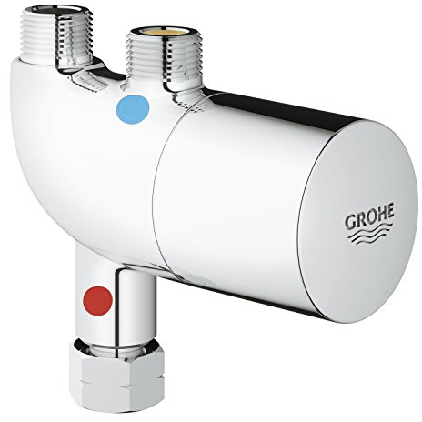 GROHE Grohtherm Micro, kompaktes Thermostat für Waschtische (Schutz vor Verbrühungen, konstante Temperaturregelung, ideal für Kinder & Senioren, einfache Montage, langlebige Chromoberfläche), 34487000