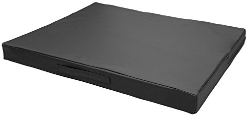 CopcoPet Hundematte Kunstleder Schwarz 150 x 100 Hundekissen für Grosse Hunde, Hundekissen Waschbar, Wasserabweisend, kühl hundematte, hundematratze, Outdoor hundebett 8cm dick
