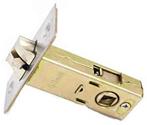 TOOLSTAR Türriegel aus Edelstahl, röhrenförmig, gegabelt, 40 mm Dornmaß, Badezimmer- und Blinkerriegel für Hebelgriff ohne Schrauben