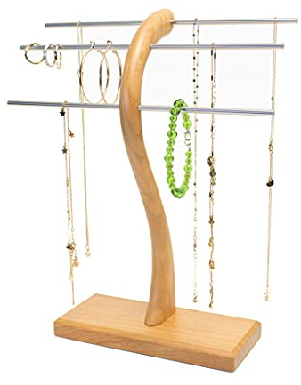 Schmuckständer Schmuckbaum aus massiv Kirschbaum Holz | für Armband, für Ketten, für Ringe, Made in Germany