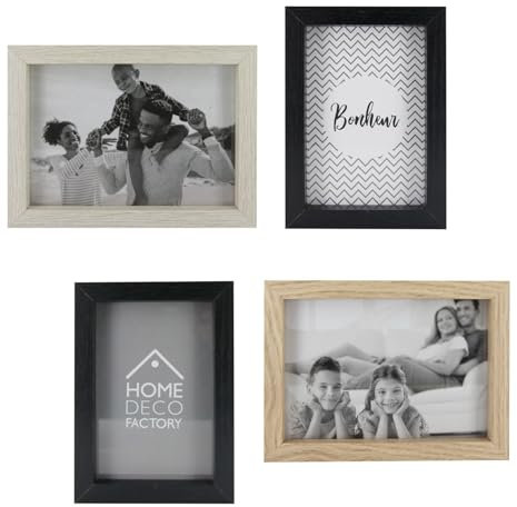 HOME DECO FACTORY The HD4227 Set 4 Marcos Fotos, Blanco, Estandar
