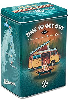 Volkswagen Heritage 7E9069649 Boîte de conservation en tôle avec couvercle Motif Bulli