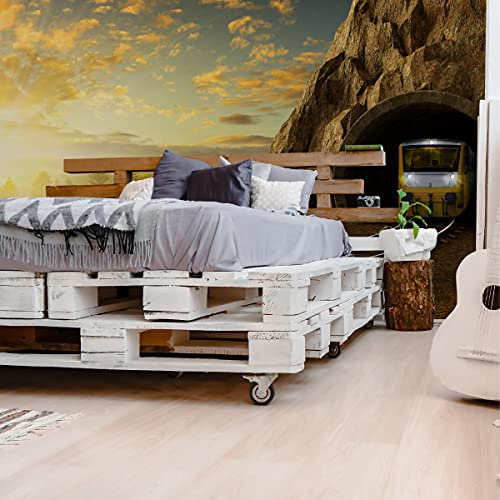 Muralo Fotomural autoiluminado 416 x 254 juvenil paisaje 3D bosque moderno papel pintado adolescente dormitorio mural mural mural XXL 416 cm x altura 254 cm