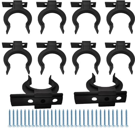Panxef Küche Sockel 10 Stück Küchen Sockelleisten Clips Leistenclips für Sockelleiste mit 30 Schrauben, Küchensockel Befestigungsclips Sockelblendenhalter für 32-42mm Küchenfüße