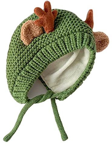 GALPADA 1stück Wintermütze Mit Weihnachtsgeweih Strickmütze Für Jungen Und Mädchen Gefüttert Warme Kopfbedeckung Geeignet Für Monate Kopfumfang Perfektes Für Kalte Jahreszeit
