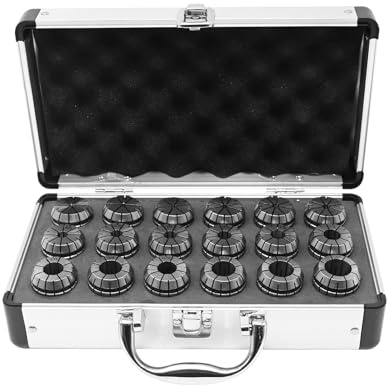 VIKKSAER ER32 Federzangen-Set, 18-teilig, 3/32-3/4 Zoll, ER32-Schaft-Bohrfutter, Werkzeug für Bohren/Bohren/Gewindeschneiden, Graviermaschine und Fräsdrehmaschinen-Werkzeuge