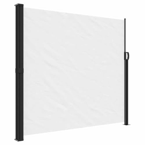 vidaXL Seitenmarkise Ausziehbar Weiß 180x300 cm