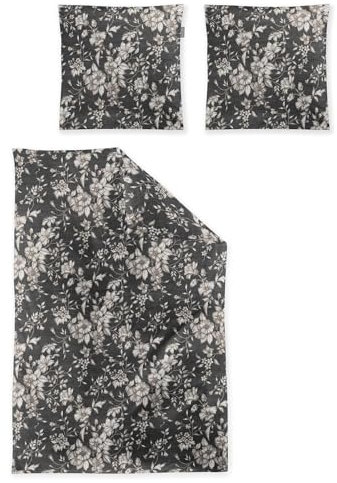 Irisette Flausch-Cotton Bettwäsche Zobel 8558 grau, 1 Bettbezug 155 x 220 cm + 1 Kissenbezug 80 x 80 cm