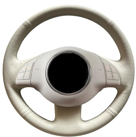MEWANT Passgenauer Lenkradbezug zum Nähen für FIAT 500 | FIAT 500 2008-2015 500e 2014-2018 500C 2014-2017 Hand Nähen Atmungsaktiv Für Beheizte Lenkräder Langlebig