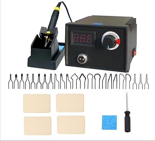 Brandmalstation,Brandmalerei Lötkolben Set,Bastelset Lötstation Lötkolben Set, Brennkolben 60W, mit 23 Spitzen, Temperatura Regolabile