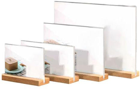 Onxyrbyte Acrylic Sign Holder,Acryl Reserviert Tischaufsteller,Thekenaufsteller,Acryl Tischaufsteller,Stabilisieren,Doppelseitige Anzeige,Geeignet für Zuhause,Büro,Restaurant,Hotel