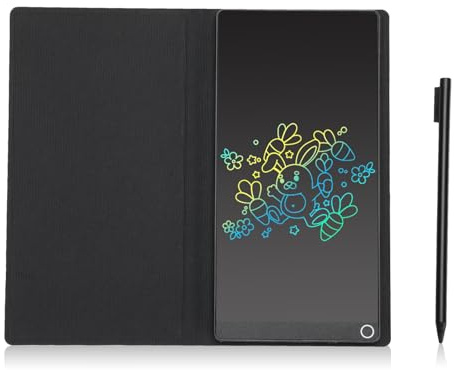 LCD -Schreibtablet für Erwachsene, 6,5 -Zoll -Vollbildmini Digital Notepad Wiederverwendbares Kleines Schreibblock mit Hallschalter und Lederhülle Tragbare Verwendung für Office