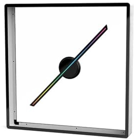 Proyector holográfico 3D de 17,7 pulgadas y 45 cm con cubierta, luz LED con logotipo publicitario, reproductor de lámpara holográfica for fiestas, soporte for publicidad, imágenes y vídeo Exhibición p