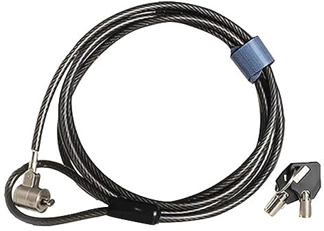 XINGLIDA Candado de cable para ordenador portátil y seguridad, cerraduras de metal para ordenador de 6 x 2 5 mm, orificio para ordenador, cadena antirrobo, cable de 2 metros, portátil