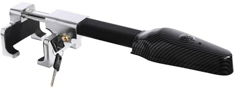 Riegel Lenkradkralle mit Alarm 130dB Universelle Lenkradschloss Lenkradsperre Einziehbare Lenkradkralle für Auto 39x11.2cm Anti Diebstahl Auto Gerät mit 2 Schlüssel (Batterien nicht enthalten)