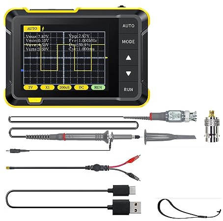Mini osciloscopio digital portátil 2023 Última versión 2.5MSa/s 200KHz Ancho de banda analógico 800,De larga duración(NO.2(Option))