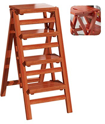 MSHGSKU Scale a pioli Scala a 4 gradini, Scala Pieghevole per Bambini Ispessita per Uso Domestico, Scale per soffitta, Mensola per Balcone, Scala telescopica con Portata di 330 libbre (col