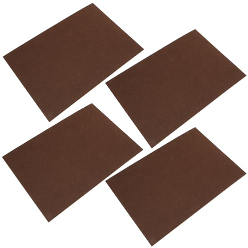WATIIFUFU Cuscinetti Protettivi per Mobili e Tappetini Antiscivolo per Gambe di Sedie in Feltro Spesso 5 Mm Adesivo Resistente, Protezione Pavimenti per Tavoli e Divani, Set da 4 Pezzi Marrone