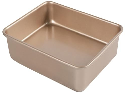 LALADEFIEE Teglia da Forno Quadrata Antiaderente in Acciaio 21X21X8 CM per Dolci e Pane Teglia Smontabile Riscaldamento Uniforme per Cucina Domestica e Preparazione Torte