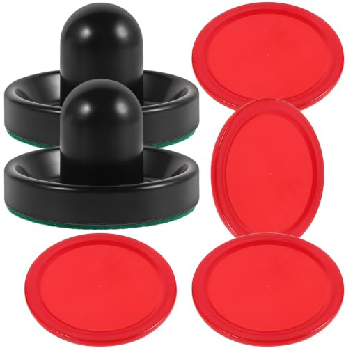 SHOWERORO Juego de Empujadores para Discos de Hockey de Plástico Abs, Paletas de Hockey de Aire Fácil y Juego Suave para Reuniones Familiares en Casa