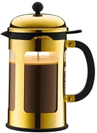 Bodum Chambord11173 – 17 Chambord Kaffeebereiter mit Ausgießer 1,5 l vergoldet