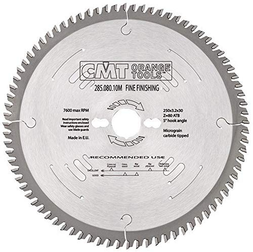 CMT Orange Tools 285.072.13M - Kreissägeblatt mit Feiner Schnittkante HW 315X3.2/2.2X30 Z72 ATB