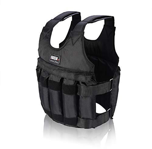 Yosoo Chaleco Ajustable Ponderado con Peso Extraíble 50 Kg para Entrenamiento Físico (Vacío)