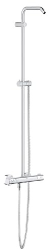 Grohe 26421000 New Tempesta Shower System with Thermostat for Wall Mount, Starlight Chrome