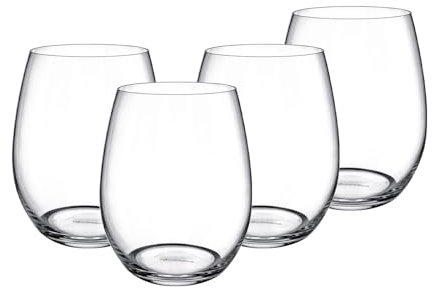 Villeroy & Boch – Entree Bicchiere da Acqua 4 Pezzi Trasparente, Lavabile in Lavastoviglie, Bicchieri Acqua Transparenti, Bichhieri Di Cristallo Moderni, Bicchieri Di Succo, Set Bicchier, Cristallo