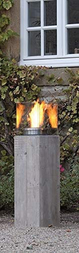 Beauty.Scouts Ante Neo Designer Säulenfeuer Viktoria I, Holz, 28x28x124 cm, 2er-Set, Dekofeurer, Gartendeko, Wohndeko, Feuersäulen, Wärmesäule, Wärmeleuchten